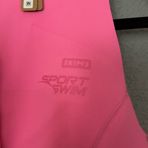 NWT Skims Swim Zipper Pink Cropped Top Size XL (top only) - Picture 6 of 8